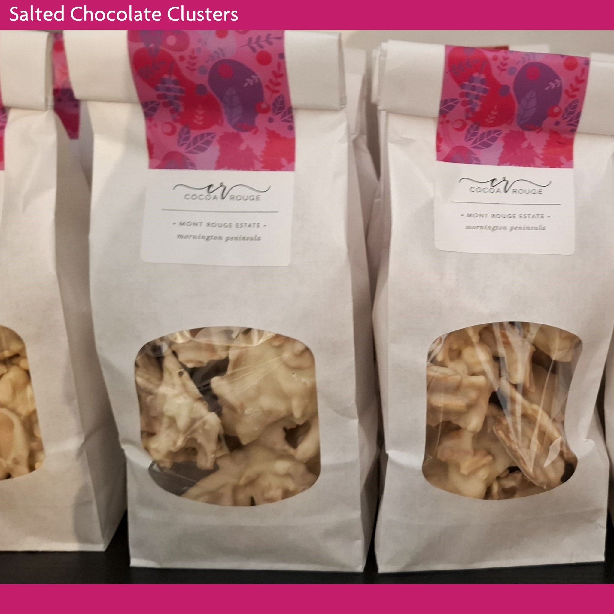 Salted White Chocolate Clusters– Cocoa Rouge