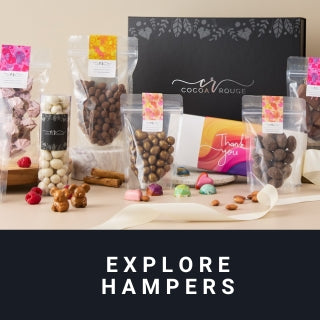Assorted chocolate hampers with custom branding