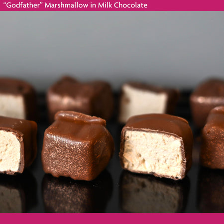 Chocolate-covered coffee marshmallow